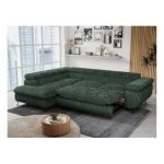 Narożnik PETER L - strona lewa - ciemnozielony, sztruks