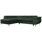 Narożnik PETER L - strona lewa - ciemnozielony, sztruks