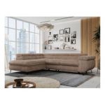 Narożnik PETER L - strona lewa - brązowy, sztruks