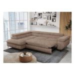 Narożnik PETER L - strona lewa - brązowy, sztruks