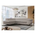 Narożnik PETER L - strona lewa - jasnobrązowy, sztruks