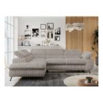 Narożnik PETER L - strona lewa - jasnobrązowy, sztruks