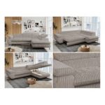 Narożnik PETER L - strona lewa - jasnobrązowy, sztruks