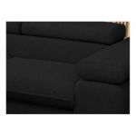 Narożnik PETER L - strona lewa - czarny, boucle