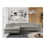 Narożnik PETER L - strona lewa - jasnoszary, boucle