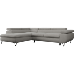 Narożnik PETER L - strona lewa - jasnoszary, boucle