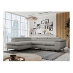 Narożnik PETER L - strona lewa - jasnoszary, boucle