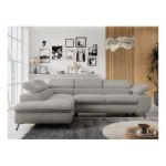 Narożnik PETER L - strona lewa - jasnoszary, boucle