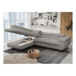 Narożnik PETER L - strona lewa - jasnoszary, boucle