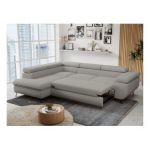 Narożnik PETER L - strona lewa - jasnoszary, boucle