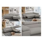 Narożnik PETER L - strona lewa - jasnoszary, boucle