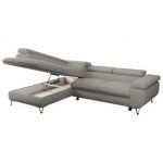 Narożnik PETER L - strona lewa - jasnoszary, boucle