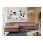 Narożnik PETER L - strona lewa - różowy, boucle
