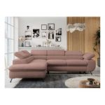 Narożnik PETER L - strona lewa - różowy, boucle