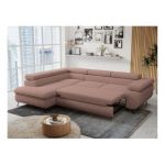 Narożnik PETER L - strona lewa - różowy, boucle