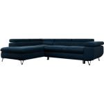 Narożnik PETER L - strona lewa - ciemnoniebieski, welwet