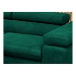 Narożnik PETER L - strona lewa - ciemnozielony, welwet