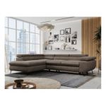 Narożnik PETER L - strona lewa - brązowy, welwet