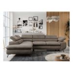 Narożnik PETER L - strona lewa - brązowy, welwet