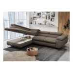 Narożnik PETER L - strona lewa - brązowy, welwet