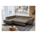 Narożnik PETER L - strona lewa - brązowy, welwet