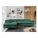 Narożnik PETER L - strona lewa - ciemnozielony, struktura