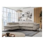 Narożnik PETER L - strona lewa - beżowy, struktura