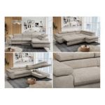 Narożnik PETER L - strona lewa - beżowy, struktura