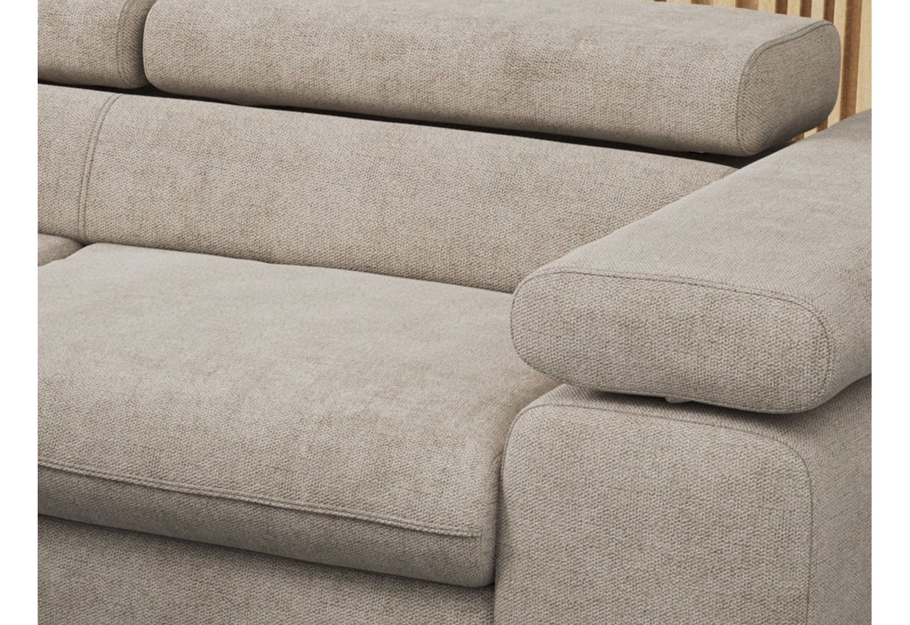 Narożnik PETER L - strona lewa - beżowy, struktura