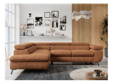 Narożnik PETER L - strona lewa - pomarańczowy, struktura