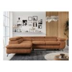 Narożnik PETER L - strona lewa - pomarańczowy, struktura