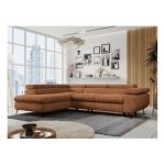 Narożnik PETER L - strona lewa - pomarańczowy, struktura