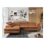 Narożnik PETER L - strona lewa - pomarańczowy, struktura