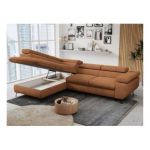 Narożnik PETER L - strona lewa - pomarańczowy, struktura