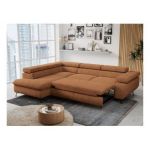 Narożnik PETER L - strona lewa - pomarańczowy, struktura