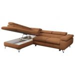 Narożnik PETER L - strona lewa - pomarańczowy, struktura