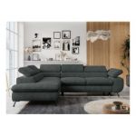 Narożnik PETER L - strona lewa - ciemnoszary, struktura