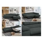 Narożnik PETER L - strona lewa - ciemnoszary, struktura