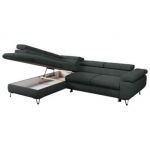 Narożnik PETER L - strona lewa - ciemnoszary, struktura