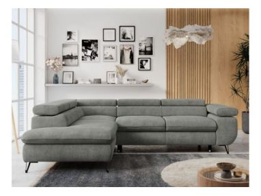 Narożnik PETER L - strona lewa - szary, struktura