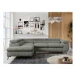 Narożnik PETER L - strona lewa - szary, struktura