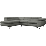 Narożnik PETER L - strona lewa - szary, struktura