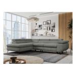 Narożnik PETER L - strona lewa - szary, struktura