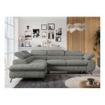 Narożnik PETER L - strona lewa - szary, struktura