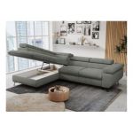 Narożnik PETER L - strona lewa - szary, struktura