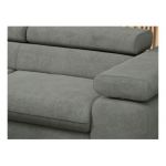 Narożnik PETER L - strona lewa - szary, struktura