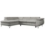 Narożnik PETER L - strona lewa - jasnoszary, struktura