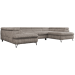 Narożnik PETER U - uniwersalny - jasnobrązowy, sztruks