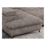 Narożnik PETER U - uniwersalny - jasnobrązowy, sztruks