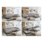 Narożnik PETER U - uniwersalny - jasnoszary, boucle